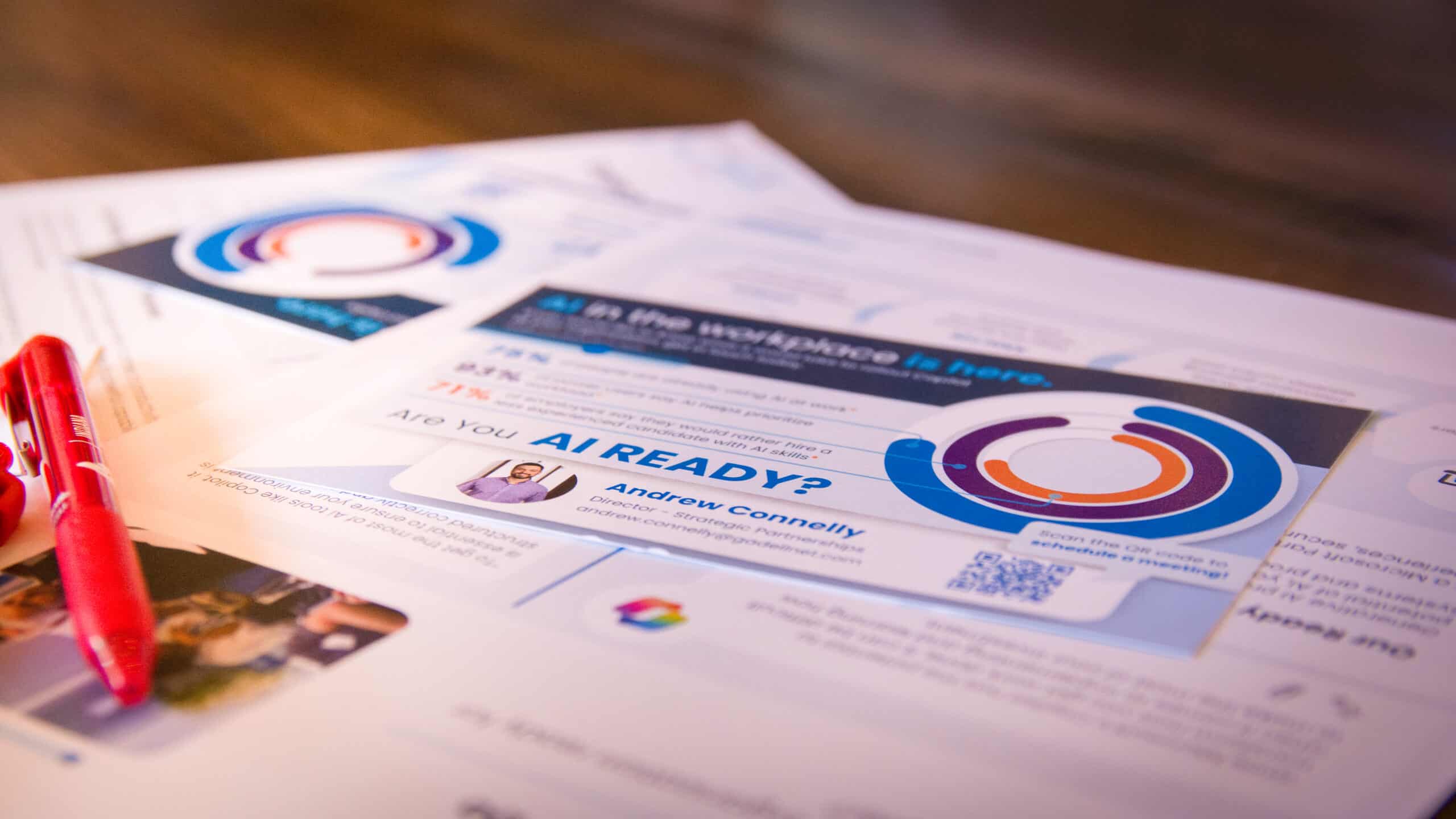 A collection of documents, one of which asks "Are you AI Ready?"