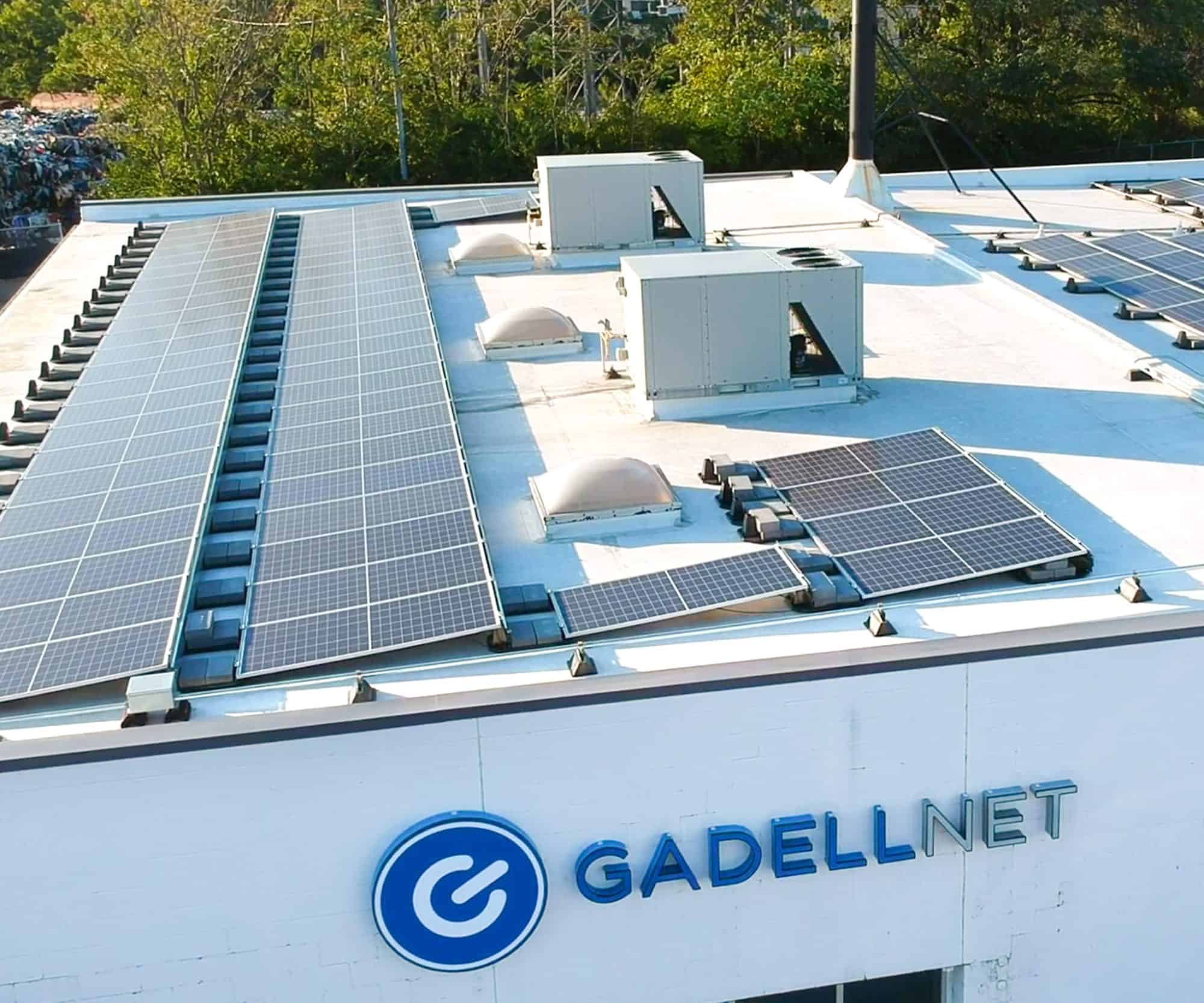 Solar panels on top of Company Headquarters